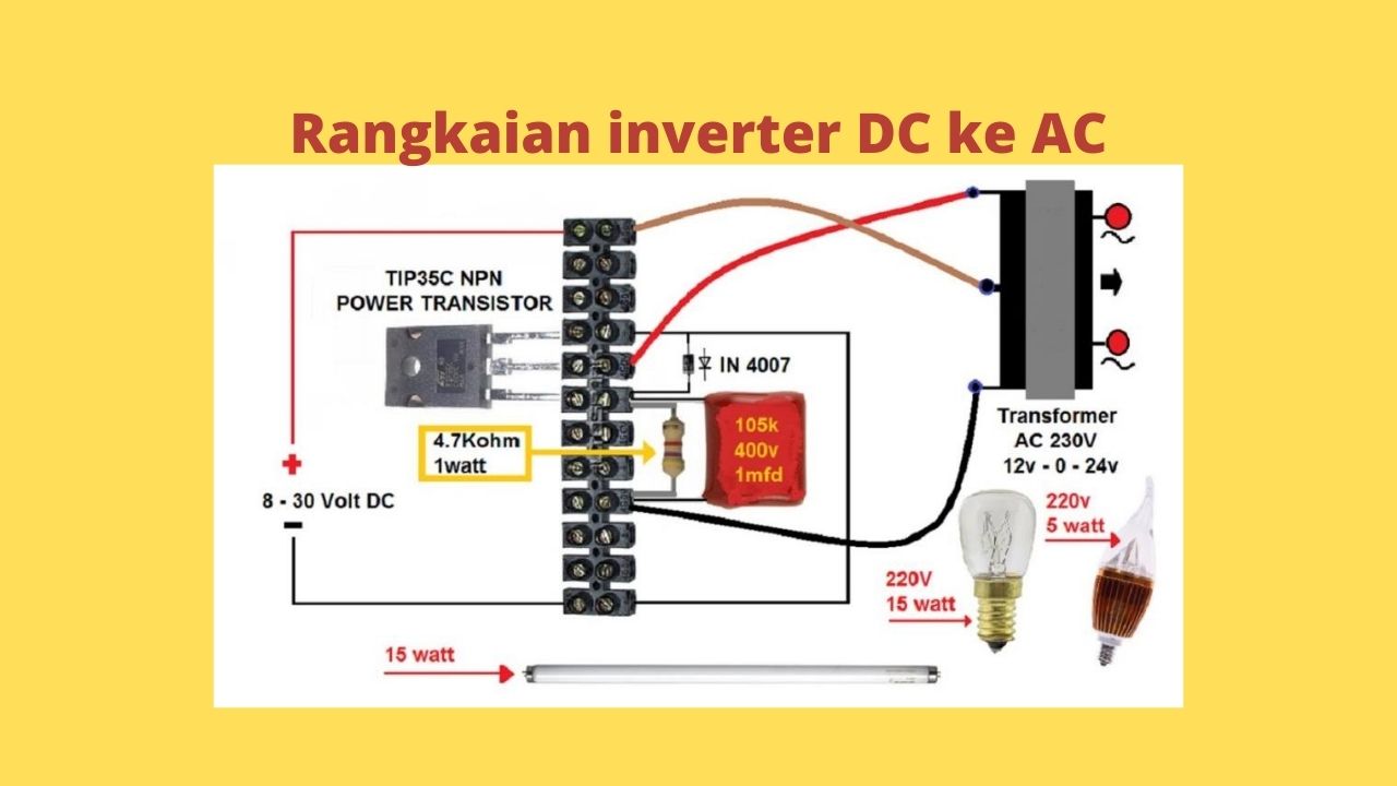 rangkaian inverter DC ke AC