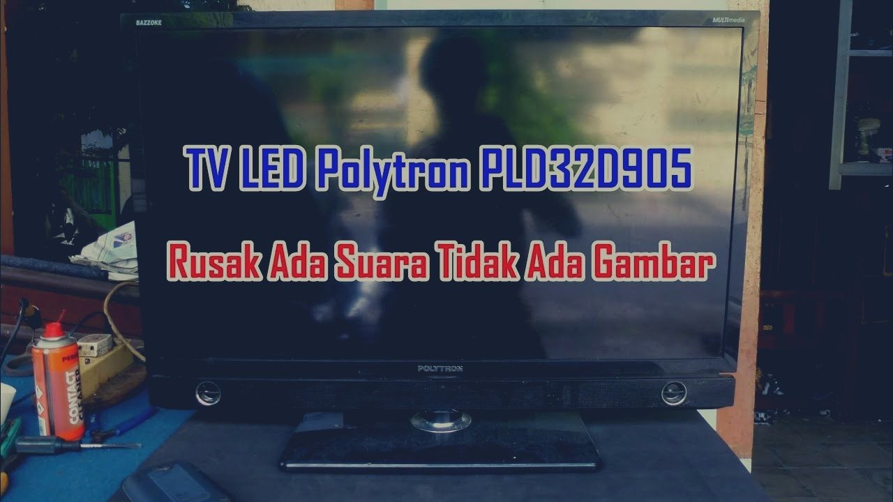 TV Polytron LED Gambar Gelap Suara Normal